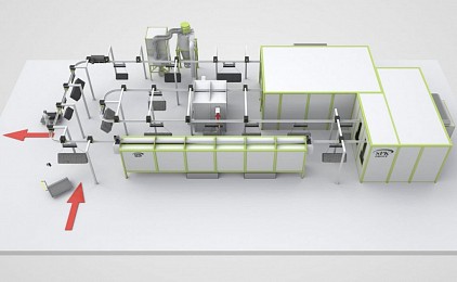 Линия порошковой окраски топливных баков SPK